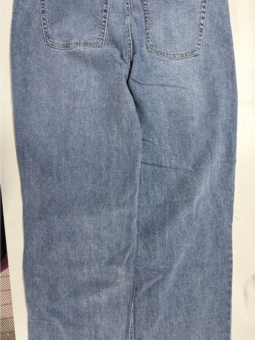 Wild Fable High Rise Straight Women's Light Blue Distressed Jeans - Picture 4 of 4